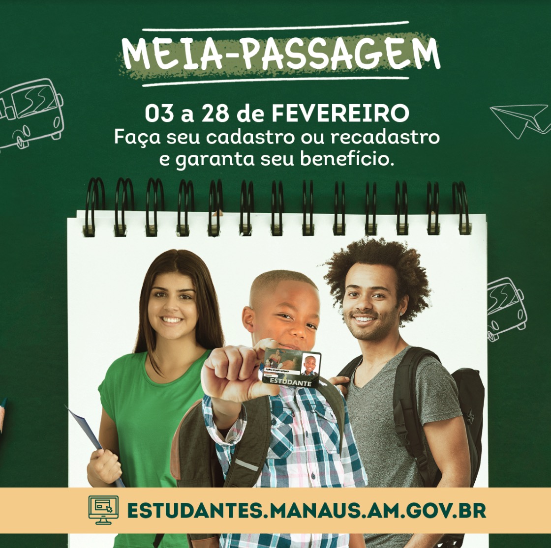 Meia-passagem: faça seu cadastro e garanta seu benefício