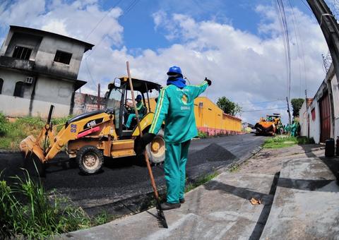 Três quilômetros de vias da Cidade Nova são recuperadas em Manaus