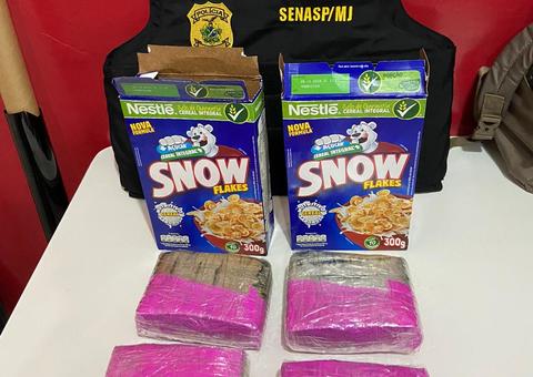  Polícia apreende 2kg de maconha em caixas de cereais no Amazonas 