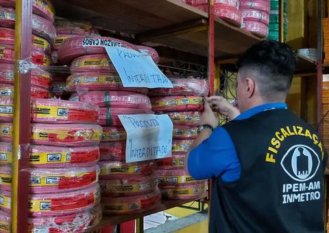 Em Manaus, lojas são multadas por venderem fios elétricos que podem provocar incêndios