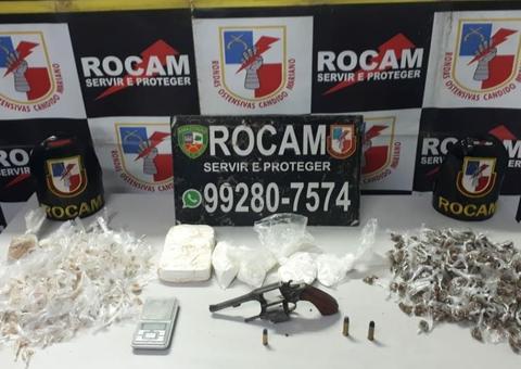 Em Manaus, homem é detido pela Rocam com revólver e drogas 