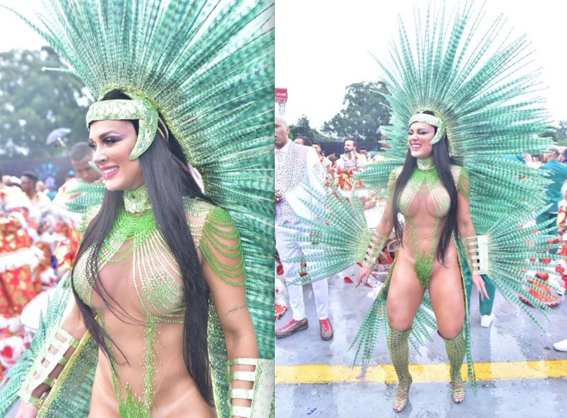 Juju Salimeni é 'rainha do Folclore de Parintins' em desfile da X9