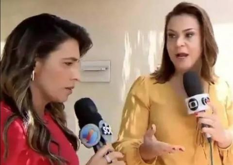 Repórteres da Globo e do SBT discutem ao vivo no meio de entrevista; assista