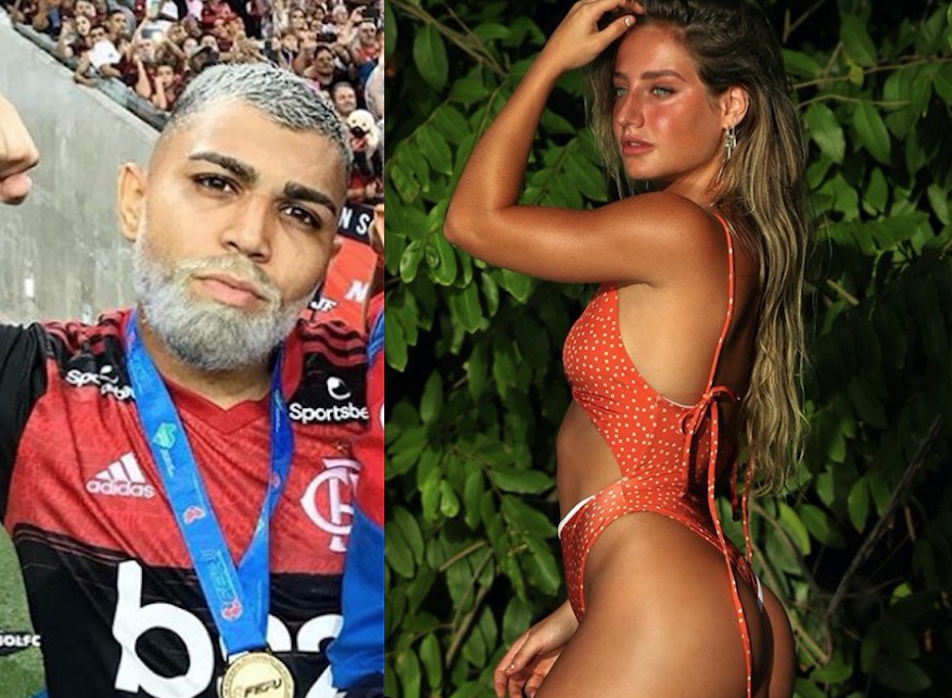 Após negar affair, Gabigol deixa Sapucaí acompanhado de Bruna Griphao