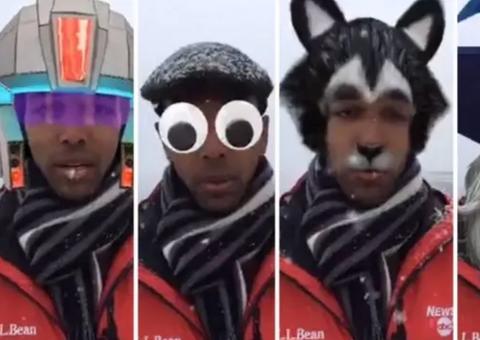 Repórter esquece filtro engraçado ligado em transmissão ao vivo