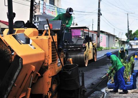 Ruas do bairro Japiim começam a ser recapeadas em Manaus 