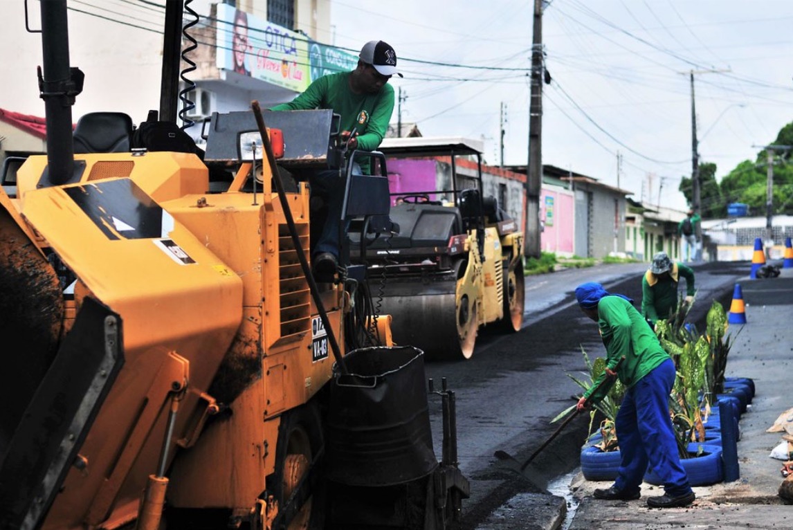 Ruas do bairro Japiim começam a ser recapeadas em Manaus 
