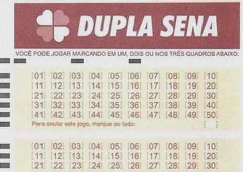 Dupla Sena vai pagar prêmio de R$ 30 milhões