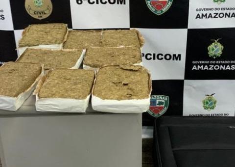 Novinho é preso com quilos de maconha no Aeroporto Internacional de Manaus