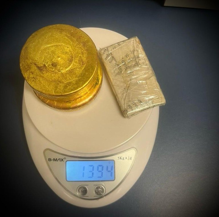 Passageiro é preso ao desembarcar em Boa Vista com mais de 1 kg de ouro