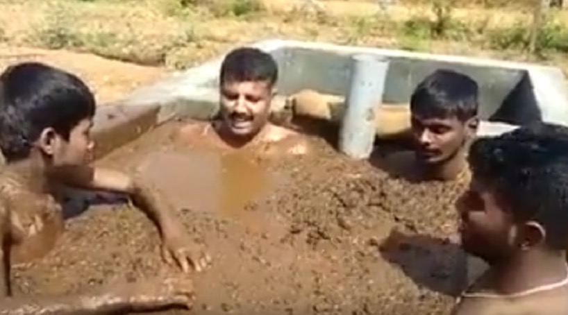 Grupo de indianos busca 'cura' para coronavírus em banho de fezes de vaca