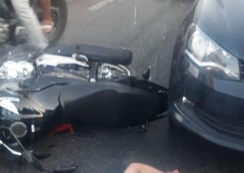 Em minutos, dois acidentes com motociclistas feridos são registrados em Manaus