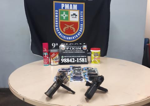 Suspeito é preso com armas de brinquedo após assaltar drogaria em Manaus