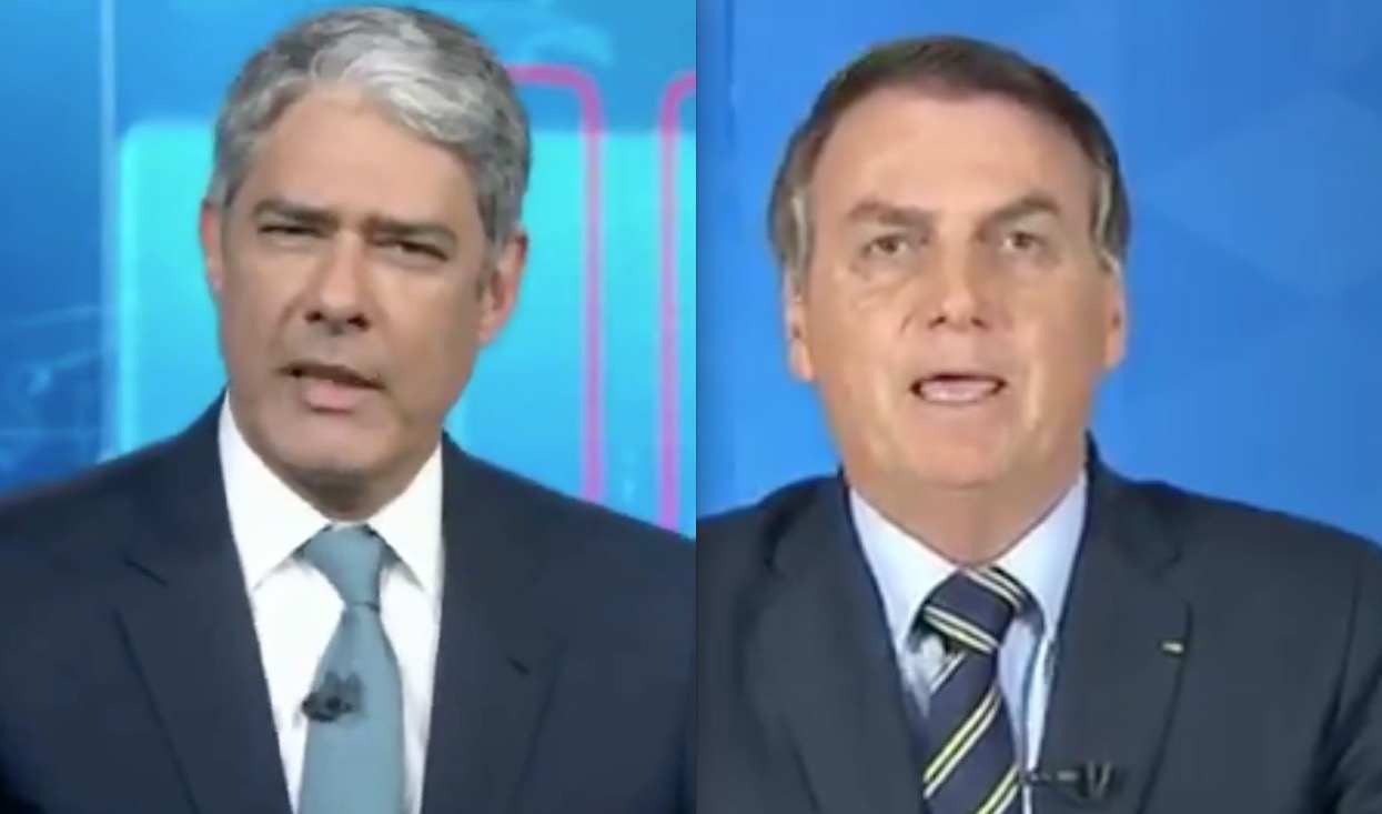 No Jornal Nacional, Bonner detona discurso de Bolsonaro e internautas piram: 'jantou'