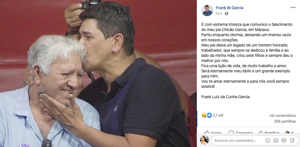 Morre aos 80 anos, Chicão Garcia, pai do prefeito de Parintins