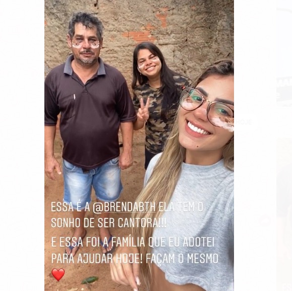 Ex-BBB Hariany 'adota' famílias durante quarentena por coronavírus