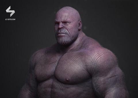 Nude bizarro do Thanos com bronze de fita viraliza nas redes sociais; entenda 