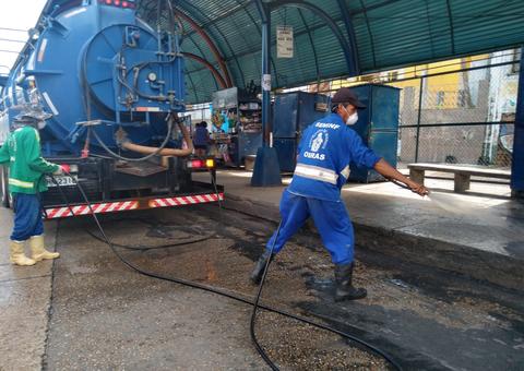 Terminais de ônibus e entorno de UBSs começam a ser higienizados em Manaus 