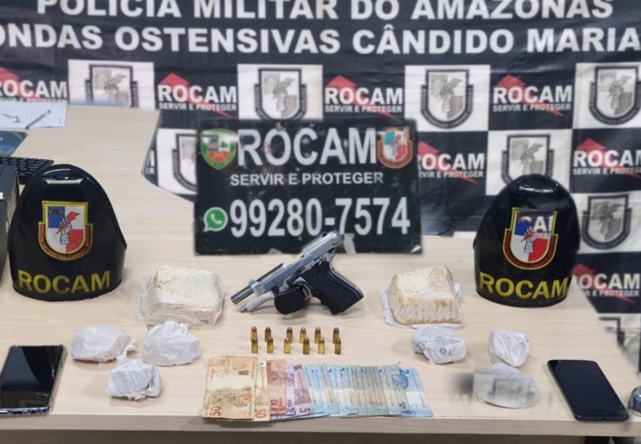 Trio que aproveitava quarentena para vender drogas em terreno baldio é preso em Manaus