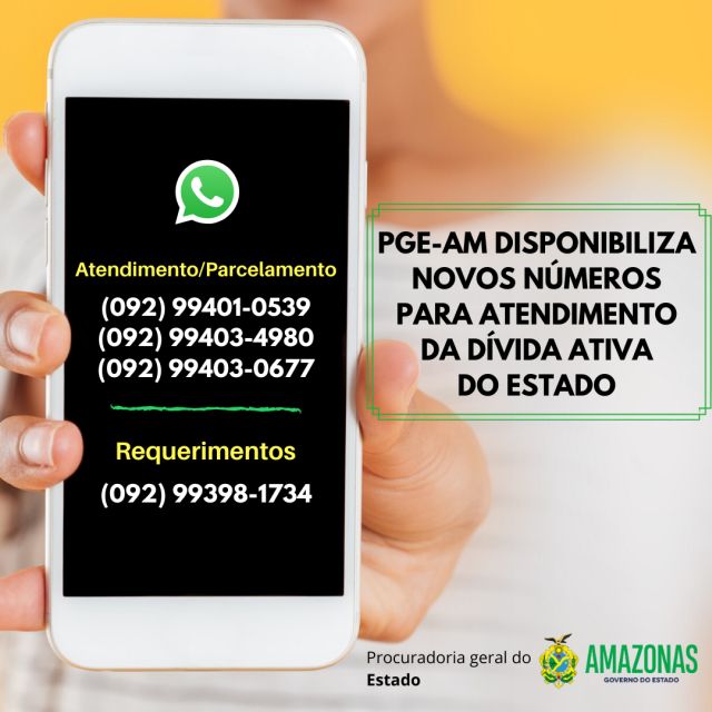  Procuradoria Geral do Estado tem novos números com WhatsApp
