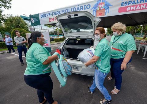 Manaus faz campanha para distribuir alimentos e produtos de higiene