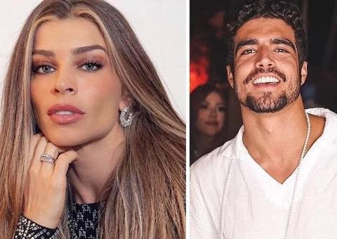 De camisola sexy, Grazi Massafera é clicada em casa com Caio Castro durante isolamento