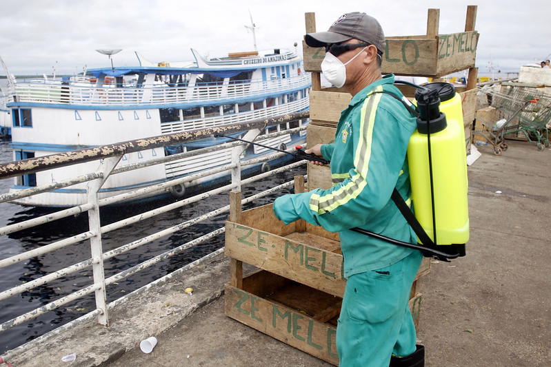 Higienização e desinfecção chegam à Feira Manaus Moderna
