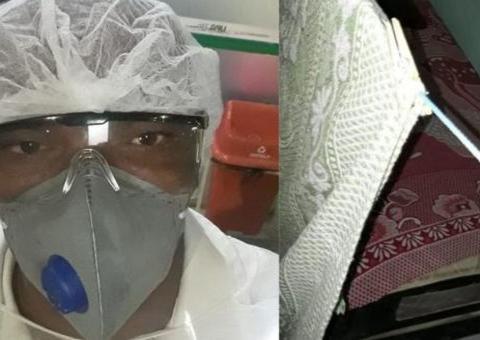 Enfermeiro dorme em terraço com medo de infectar com coronavírus a mãe idosa  