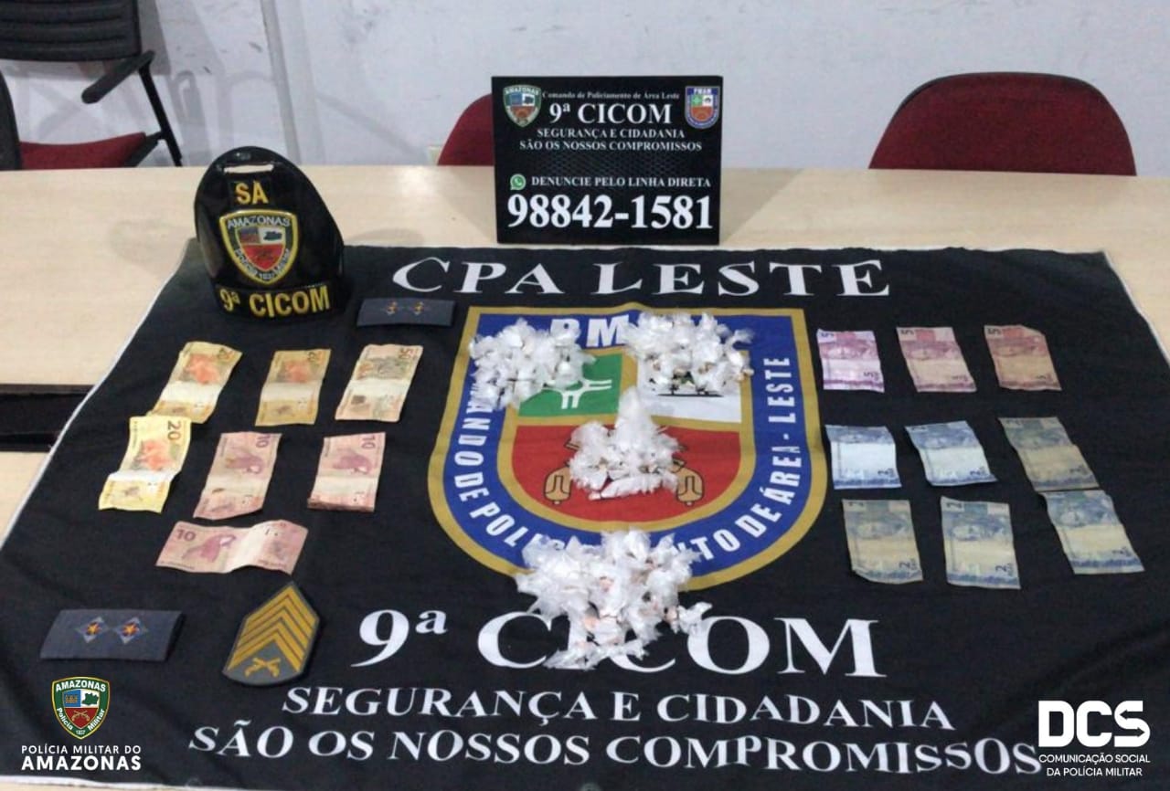 Jovem é preso com drogas na zona leste de Manaus 