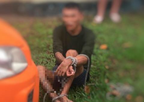 Em Manaus, homem é perseguido e amarrado após agredir mulher durante assalto