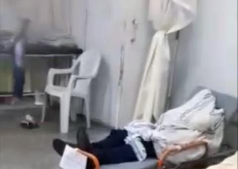 Vídeo: Mortos suspeitos de coronavírus e pacientes dividem o mesmo espaço em hospital de Manaus