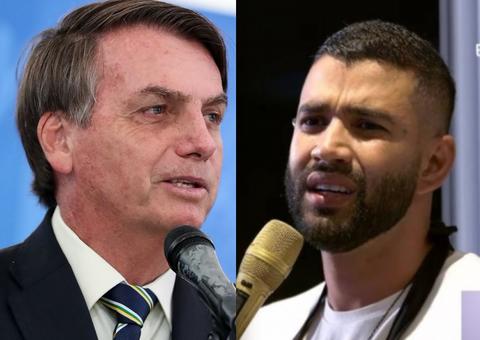 Bolsonaro presta 'solidariedade' a Gusttavo Lima e se irrita com comentário de humorista