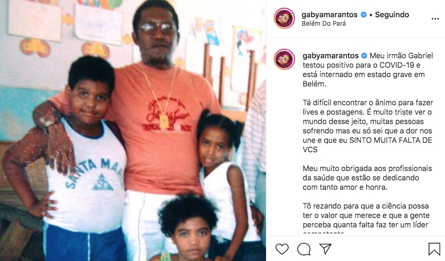 Com coronavírus, irmão de Gaby Amarantos está em estado grave em UTI