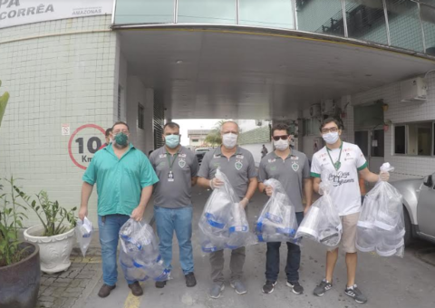 Manaus FC doa EPIs para profissionais de saúde do SPA da Cidade Nova 