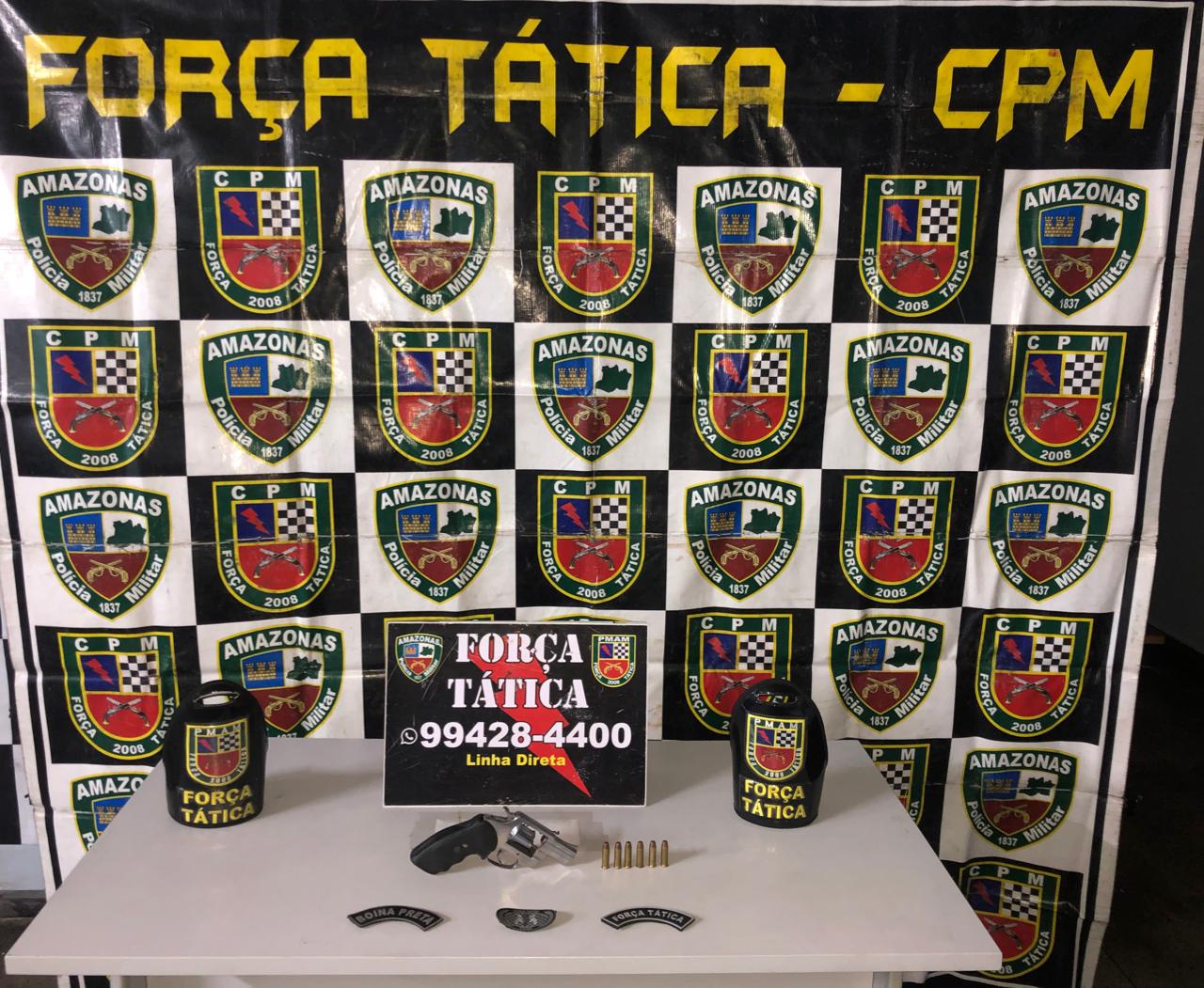 Homem que participou de assalto a loteria é preso com revólver em rua de Manaus 