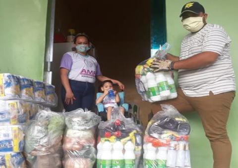 Ação doa kits de proteção e cestas para profissionais da saúde do interior