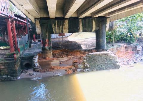 MPAM apura situação da ponte dos Bilhares após forte chuva em Manaus 