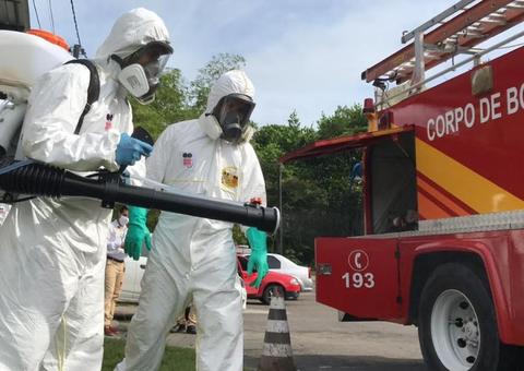 Sanitização é realizada em quartéis e viaturas do Corpo de Bombeiros do Amazonas