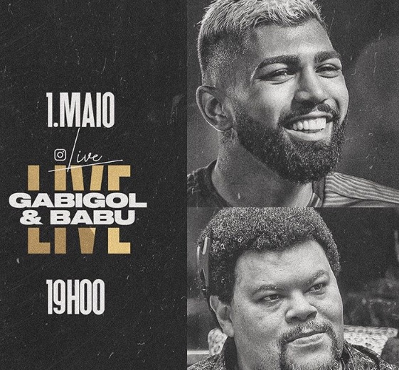 Babu e Gabigol se encontram em live nesta sexta-feira   