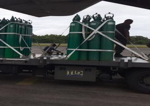 FAB leva 200 cilindros de oxigênio para Hospital de Tabatinga 