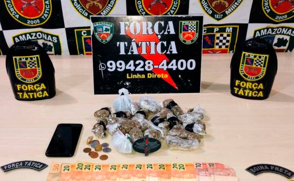 Em Manaus, dupla é presa em flagrante enquanto fazia entrega de drogas