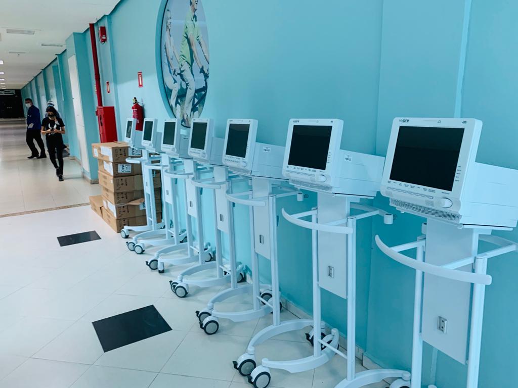 Ministério da Saúde equipa Hospital Nilton Lins com nove respiradores