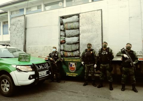 Batalhão Ambiental apreende 9,5 toneladas de carvão vegetal em Manaus