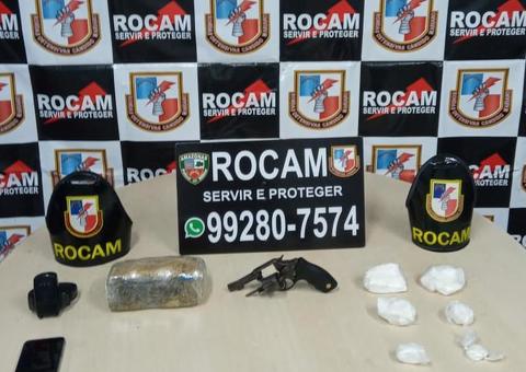 Homem é preso com arma e drogas em frente a supermercado de Manaus 