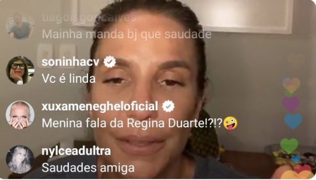 Xuxa cobra Ivete Sangalo sobre Regina Duarte em live e é ignorada 