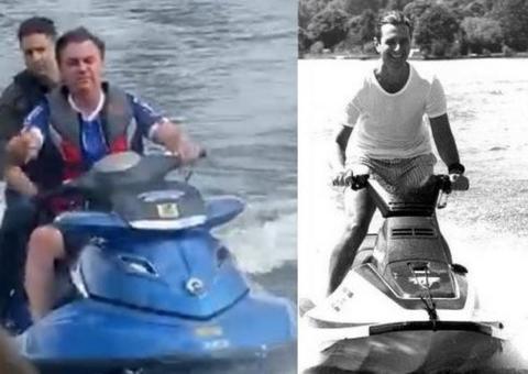 Collor compartilha comparação com Bolsonaro em passeio de jet ski e manda recado: 'vai afundar'