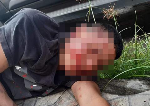 Homem é agredido por populares ao tentar roubar celular de pedestre em Manaus