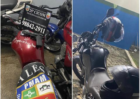 Dupla é presa após roubar motocicleta de mulher em rua de Manaus 