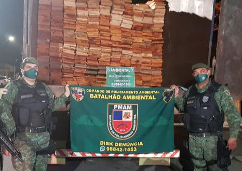 Motorista é detido transportando madeira ilegal na zona Sul de Manaus 