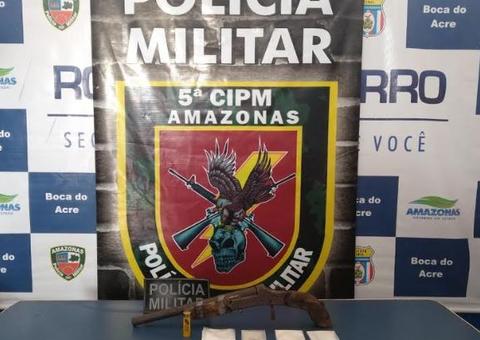 Novinho é preso com drogas e arma no Amazonas